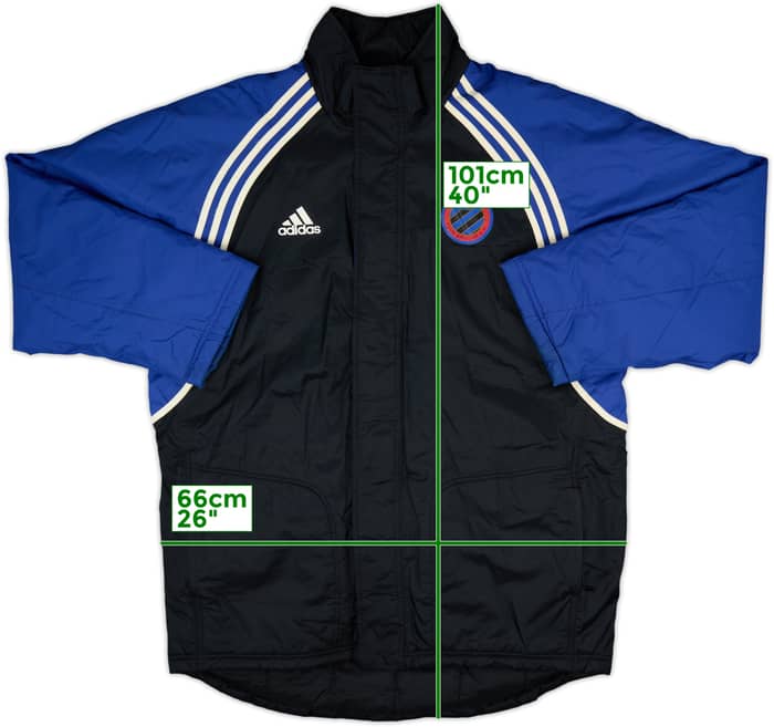 Abrigo de banquillo acolchado adidas del Club Brugge 2001-02 - 7/10 - (XL/XXL)