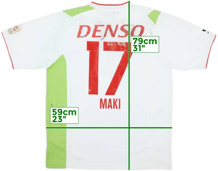Camiseta de visitante del Nagoya Grampus Eight 2007-08 Maki #17 - 4/10 - (XL)
