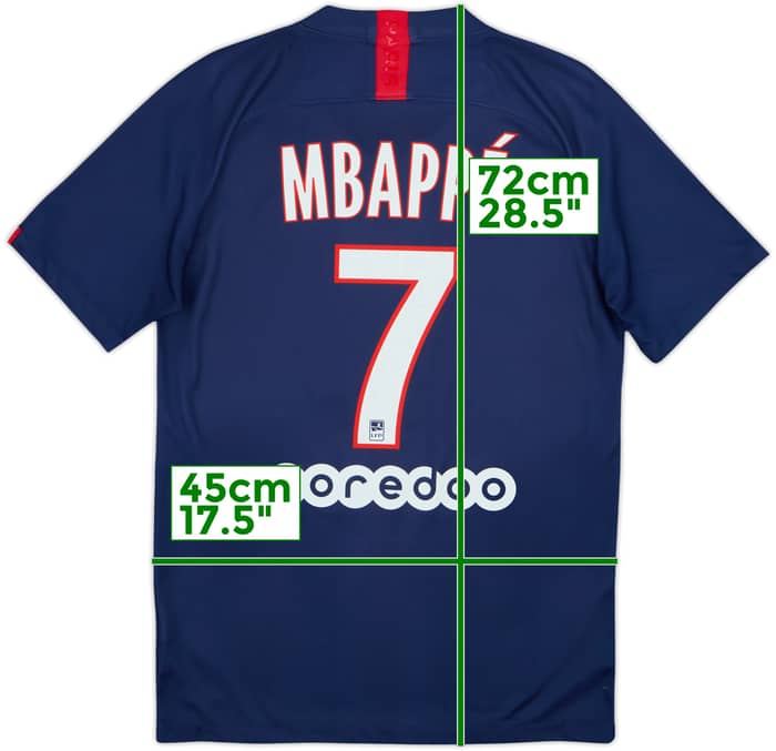 2019-20 Paris Saint-Germain Home Shirt Mbappe #7 - 9/10 - (S)