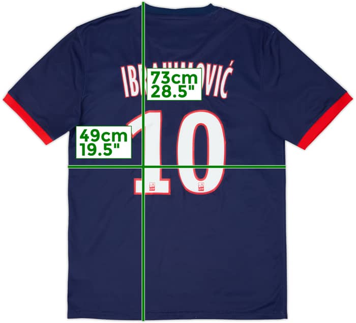 2013-14 Paris Saint-Germain Home Shirt Ibrahimovic #10 - 6/10 - (M)