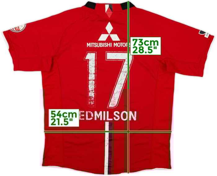 Camiseta de local del Urawa Red Diamonds 2008 Edmilson #17 - 5/10 - (L)