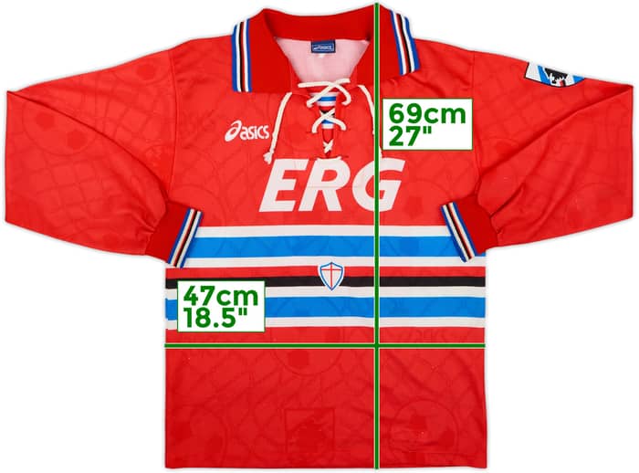 1994-95 Sampdoria Third L/S Shirt #6 - 6/10 - (S)
