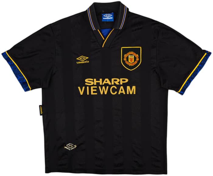 1993-95 Manchester United Away Shirt Cantona #7 - 6/10 - (L)