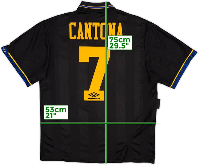 1993-95 Manchester United Away Shirt Cantona #7 - 6/10 - (L)