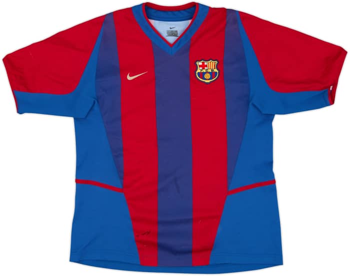 2002-03 Barcelona Home Shirt Riquelme #10 - 5/10 - (XL.Boys)