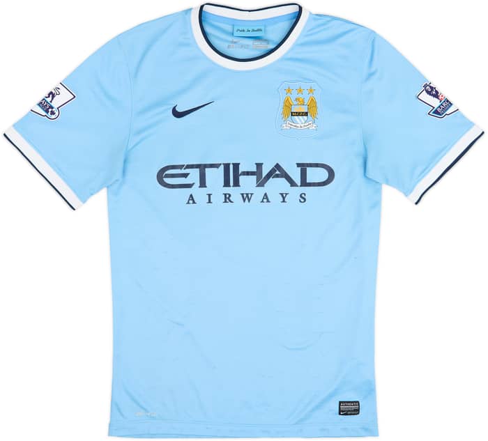 2013-14 Manchester City Home Shirt Kun Aguero #16 - 6/10 - (S)