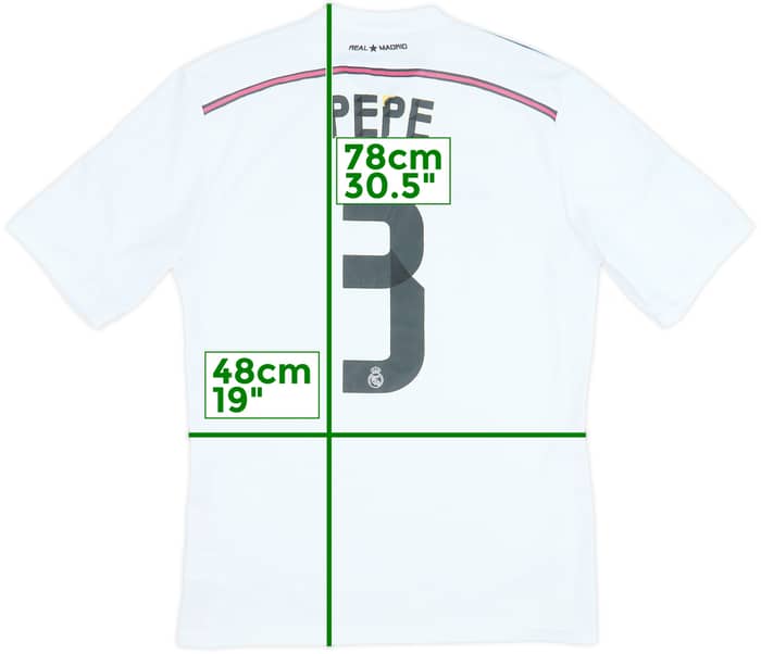 2014-15 Real Madrid Home Shirt Pepe #3 - 5/10 - (L)