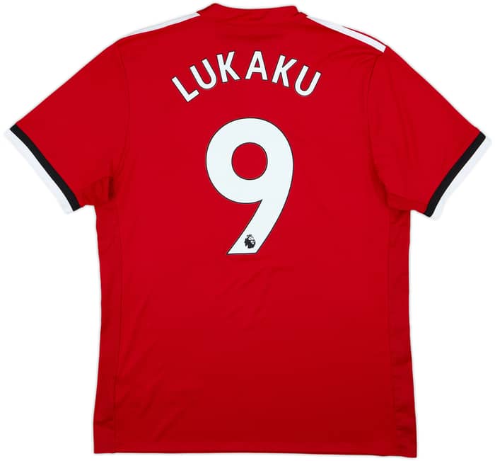 2017-18 Manchester United Home Shirt Lukaku #9 - 8/10 - (L)