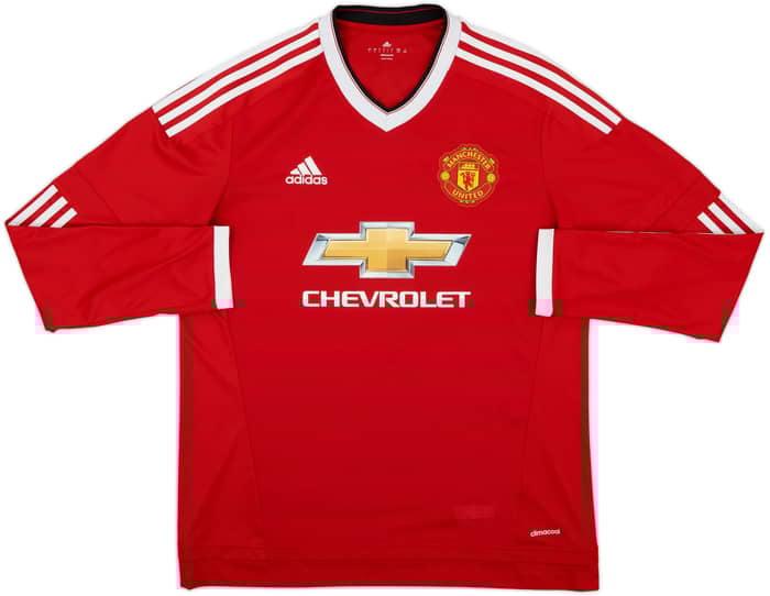 2015-16 Manchester United Home L/S Shirt Mata #8 - 9/10 - (L)