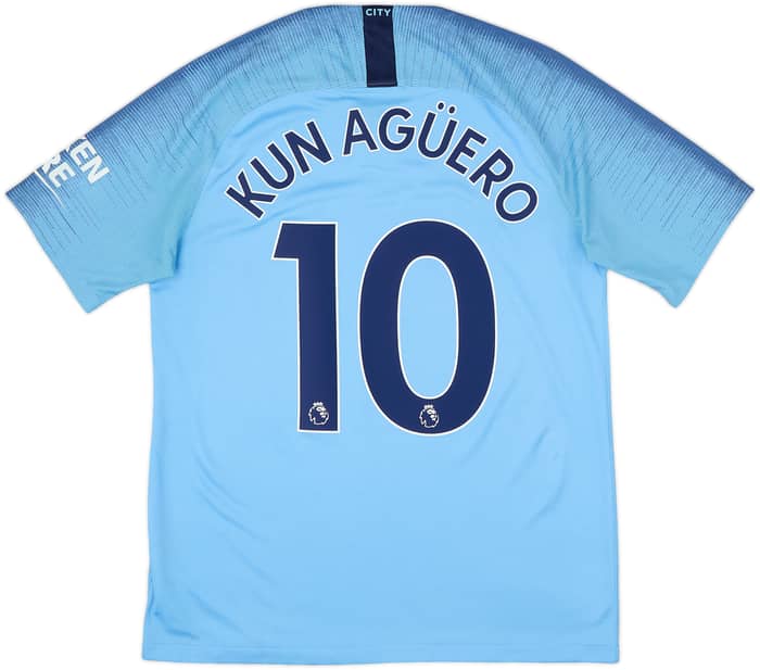2016-17 Manchester City Home Shirt Kun Aguero #10 - 10/10 - (M)