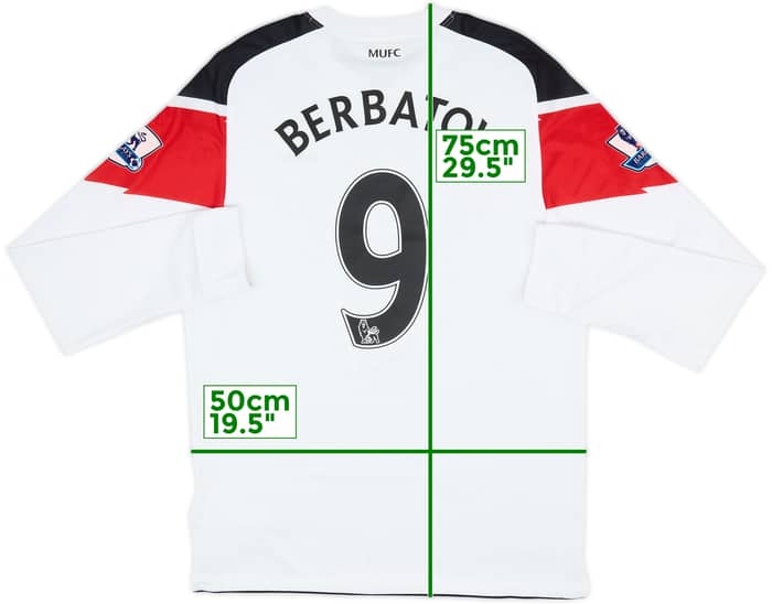2010-12 Manchester United Away L/S Shirt Berbatov #9 - 8/10 - (M)