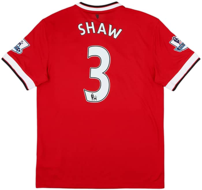 2014-15 Manchester United Home Shirt Shaw #3 - 8/10 - (M)