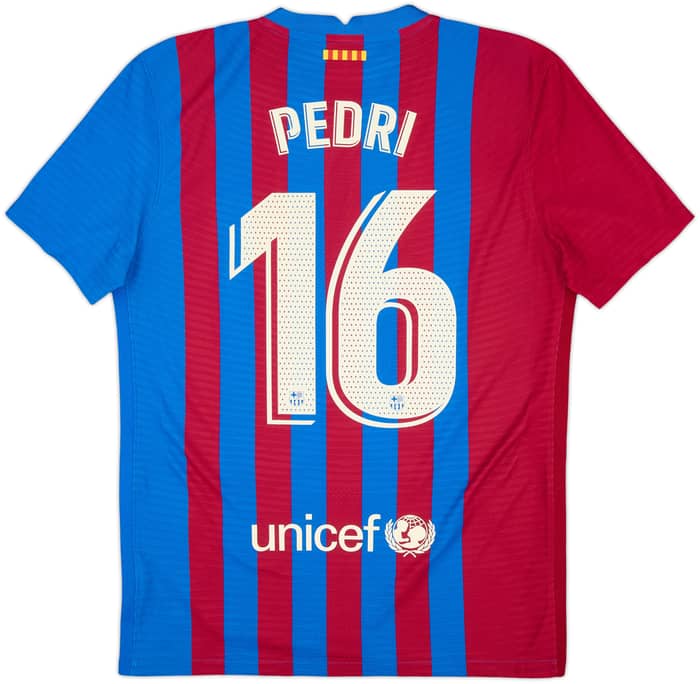 2021-22 Barcelona Authentic Home Shirt Pedri #16 - 9/10 - (M)