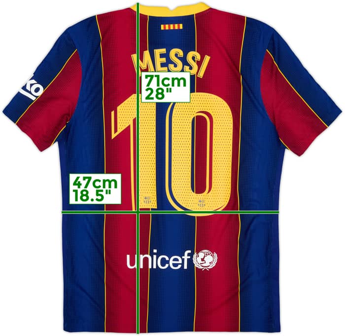 2020-21 Barcelona Authentic Home Shirt Messi #10 - 8/10 - (M)