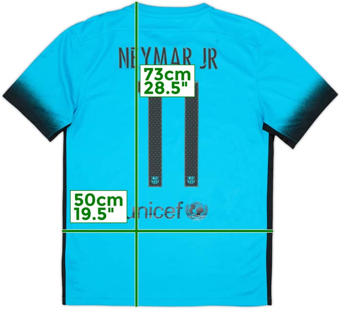 2015-16 Barcelona Third Shirt Neymar Jr #11 - 7/10 - (M)