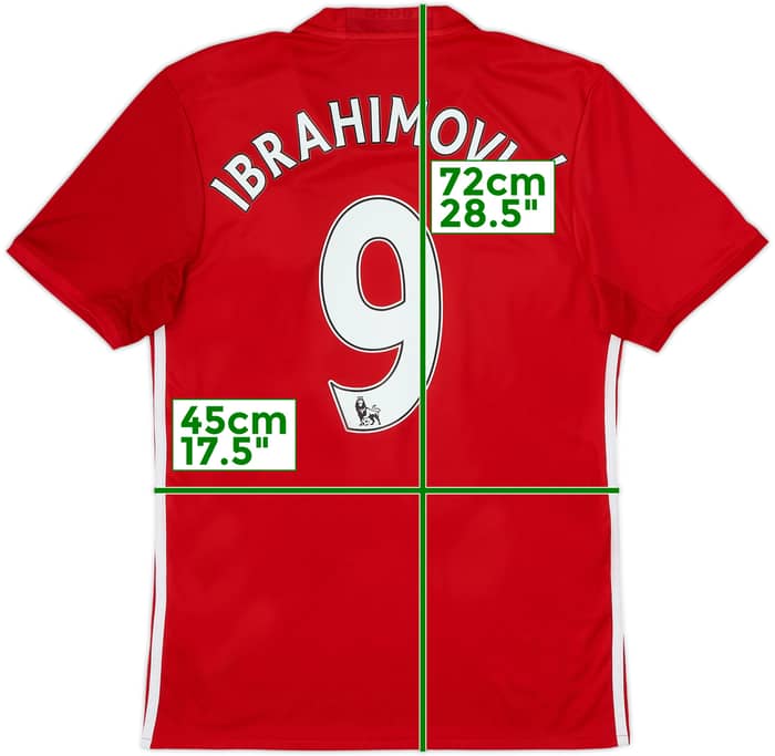 2016-17 Manchester United Home Shirt Ibrahimovic #9 - 6/10 - (S)