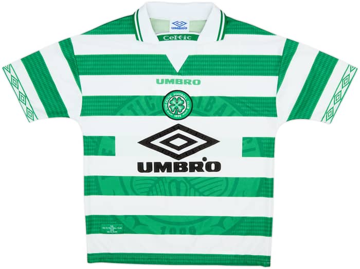 1997-99 Celtic Home Shirt Larsson #7 - 8/10 - (Y)