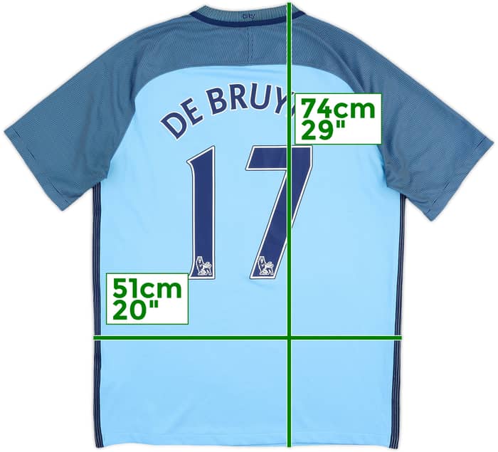 2016-17 Manchester City Home Shirt De Bruyne #17 - 6/10 - (L)