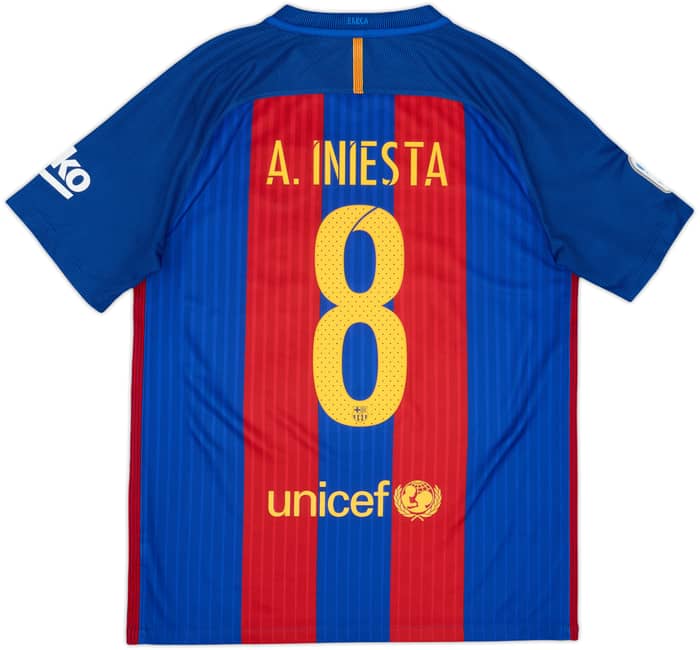 Camiseta de local del Barcelona 2016-17 A.Iniesta #8 - 10/10 - (M)