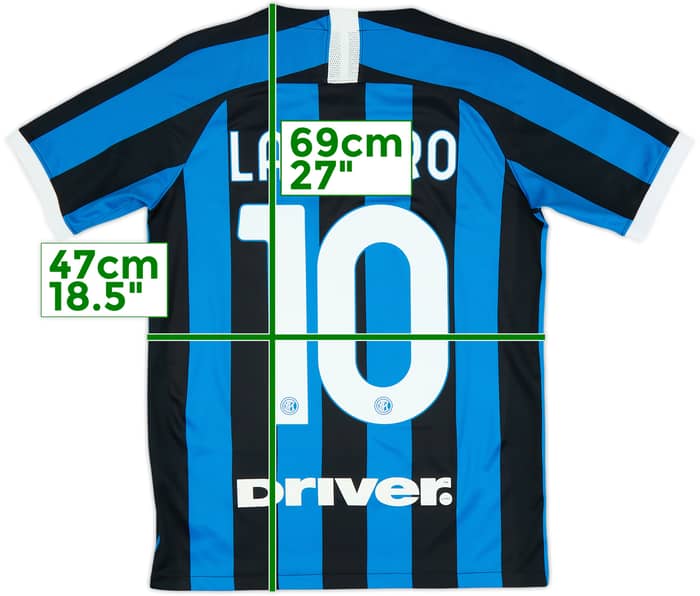 2020-21 Inter Milan Home Shirt Lautaro #10 - 7/10 - (XL.Boys)