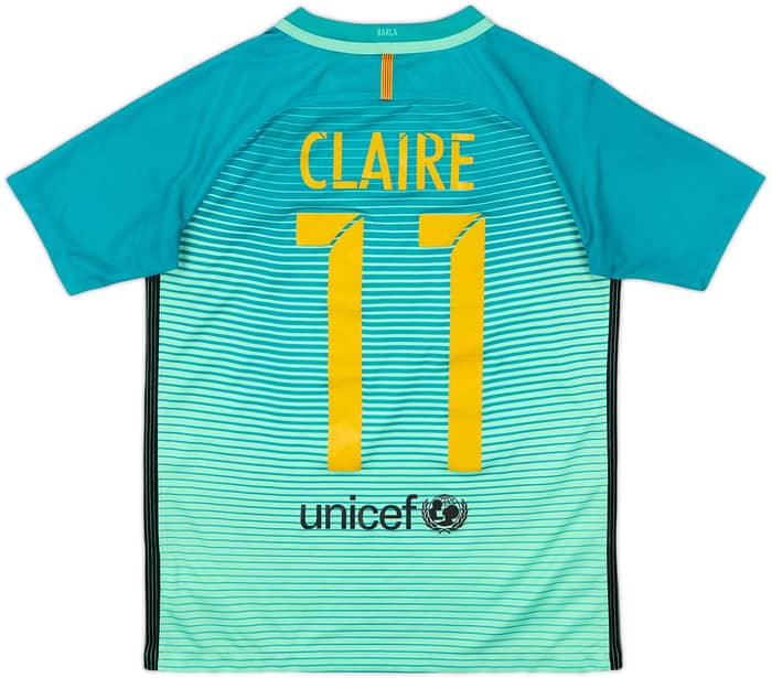 2016-17 Barcelona Third Shirt Claire #11 - 10/10 - (L.Boys)