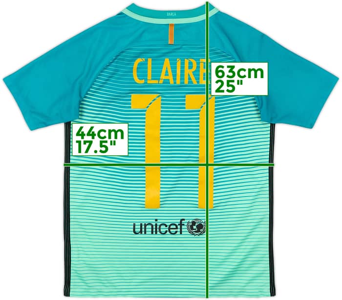 2016-17 Barcelona Third Shirt Claire #11 - 10/10 - (L.Boys)