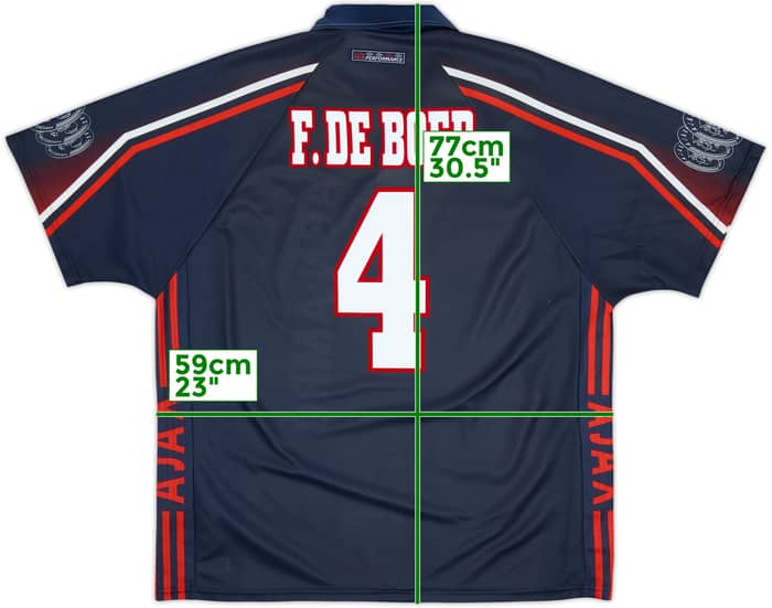 1997-98 Ajax Away Shirt F.De Boer #4 - 10/10 - (XL)