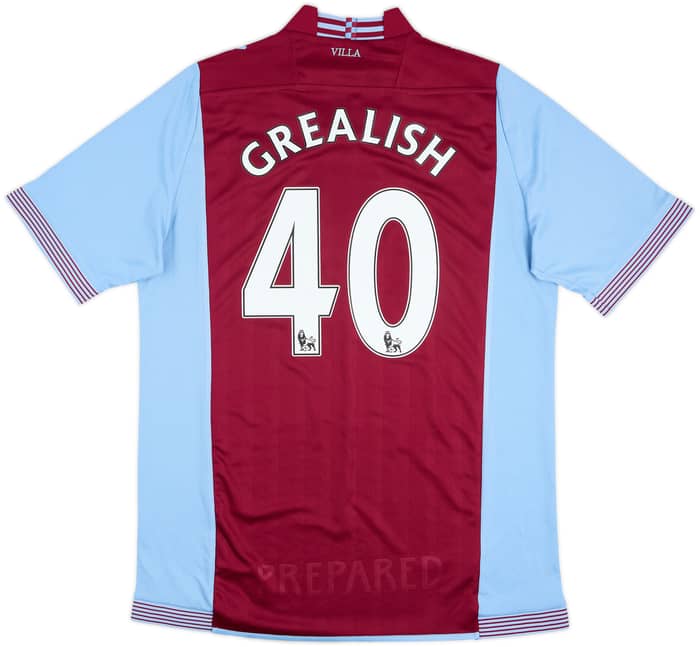2013-14 Aston Villa Camiseta Local Grealish #40 - 8/10 - (XL)