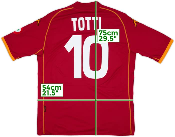 2008-09 Roma Home Shirt Totti #10 - 7/10 - (XXL)