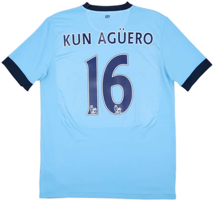 2014-15 Manchester City Home Shirt Kun Aguero #16 - 7/10 - (L)