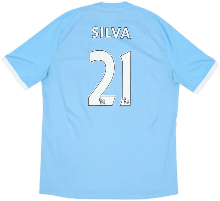 2010-11 Manchester City 'FA Cup Final' Home Shirt Silva #21 - 9/10 - (L)