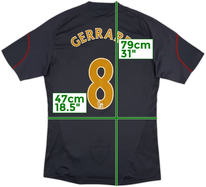 2009-10 Liverpool Camiseta Visitante Gerrard #8 - 5/10 - (M)