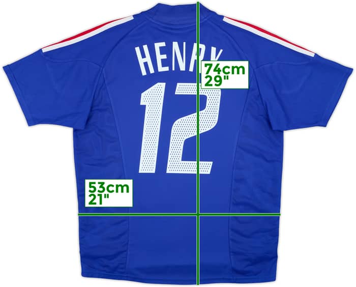 2002-04 France Home Shirt Henry #12 - 6/10 - (M)