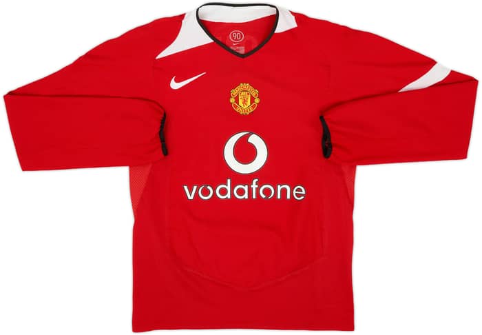 2004-06 Manchester United Home L/S Shirt Rooney #8 - 8/10 - (S)