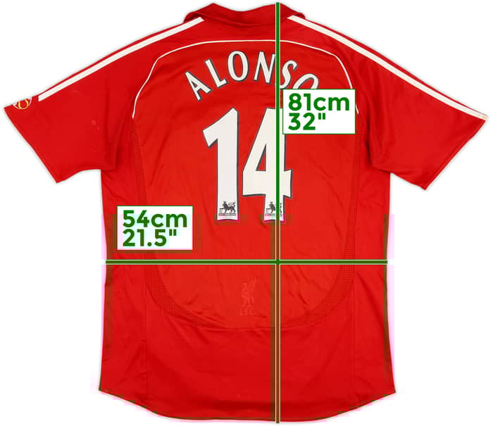 2006-08 Liverpool Home Shirt Alonso #14 - 6/10 - (L)