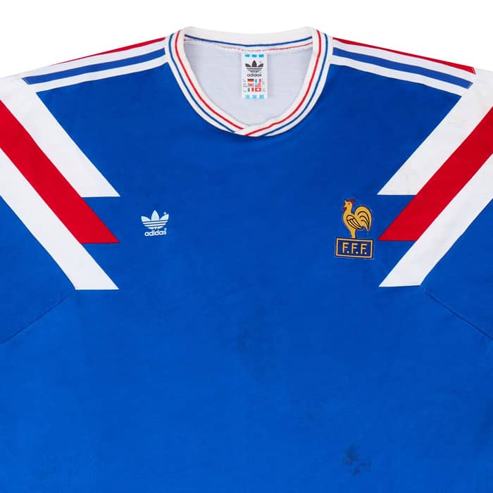 1980 France U-21 Match Worn Home L/S Shirt #12 (v Holland)