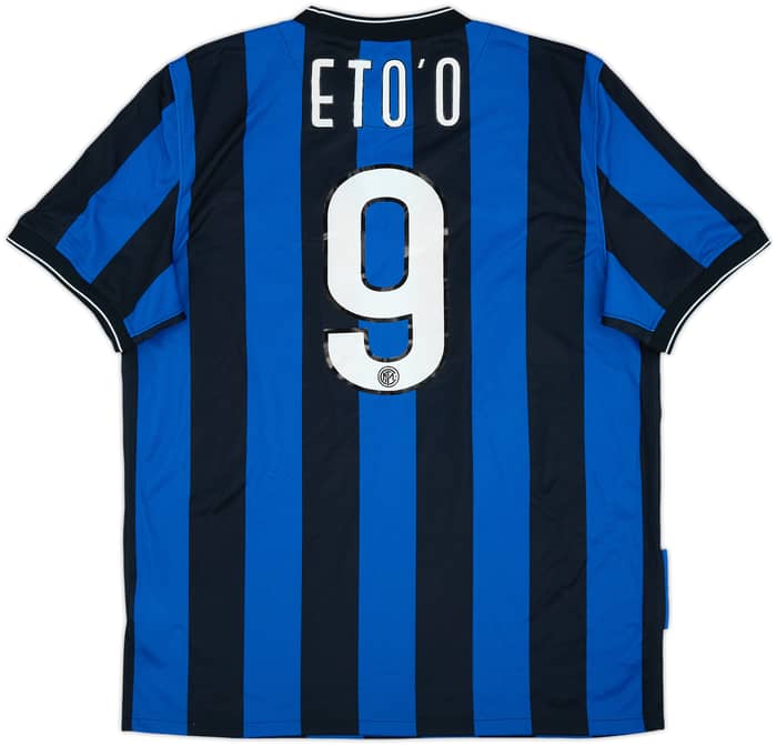 2009-10 Inter Milan Home Shirt Eto'o #9 - 8/10 - (L)
