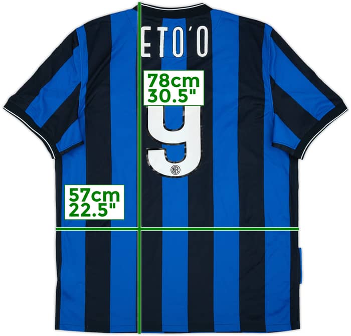 2009-10 Inter Milan Home Shirt Eto'o #9 - 8/10 - (L)