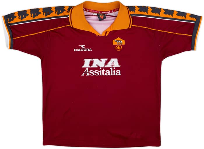 1998-99 Roma Home Shirt - 6/10 - (XL.Boys)