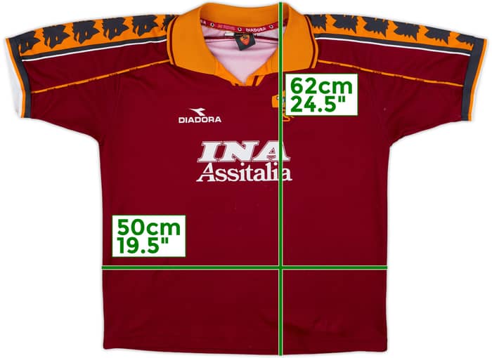 1998-99 Roma Home Shirt - 6/10 - (XL.Boys)