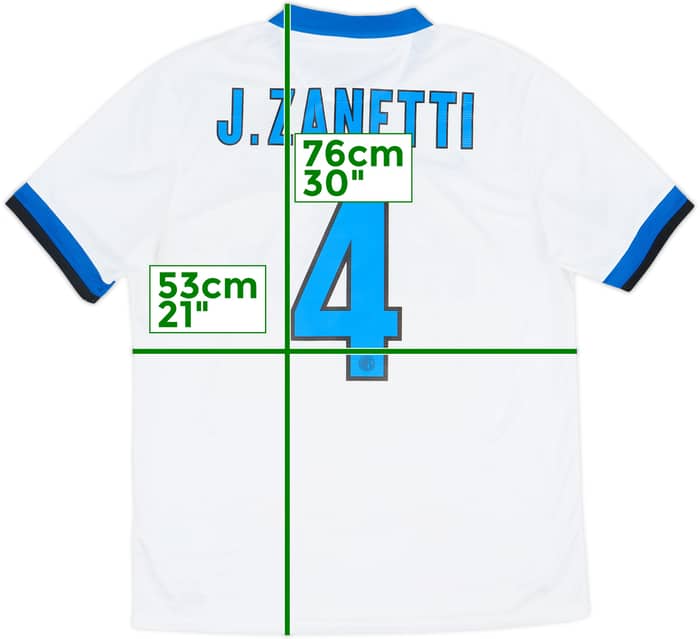 2013-14 Inter Milan Away Shirt J.Zanetti #4 - 6/10 - (L)