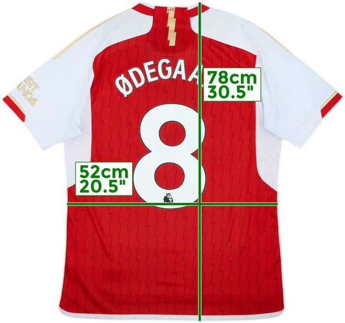2023-24 Arsenal Home Shirt Odegaard #8 - 6/10 - (L)