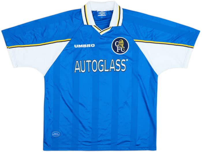 1997-99 Chelsea Home Shirt Zola #25 - 8/10 - (XXL)
