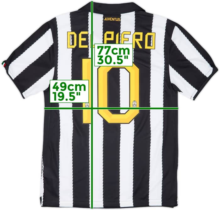 2010-11 Juventus Home Shirt Del Piero #10 - 8/10 - (M)