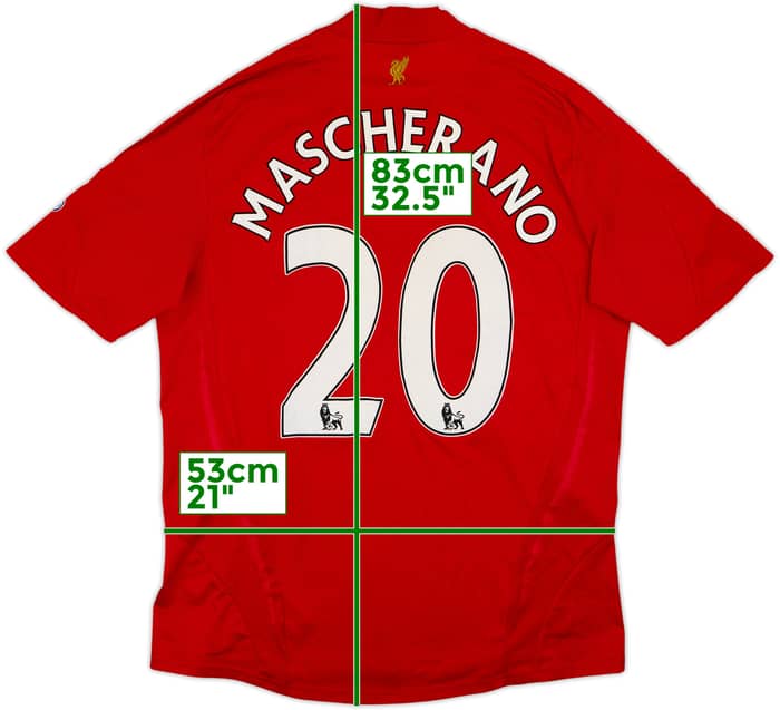 2008-10 Liverpool Home Shirt Mascherano #20 - 8/10 - (L)