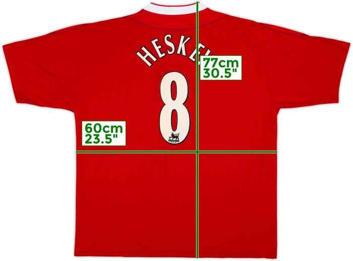2002-04 Liverpool Home Shirt Heskey #8 - 7/10 - (XL)