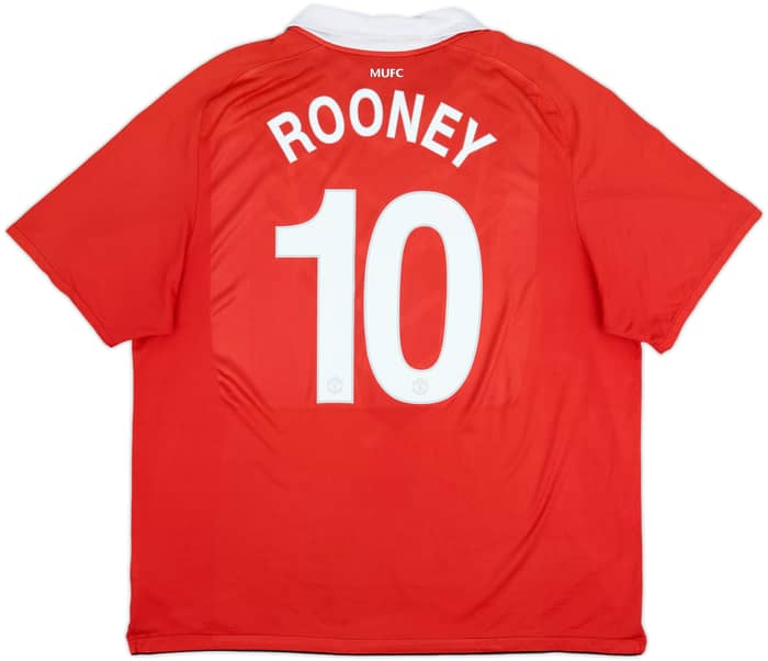 2010-11 Manchester United Home Shirt Rooney #10 - 6/10 - (XXL)