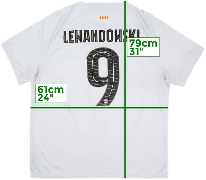2022-23 Barcelona Third Shirt Lewandowski #9 - 8/10 - (XXL)