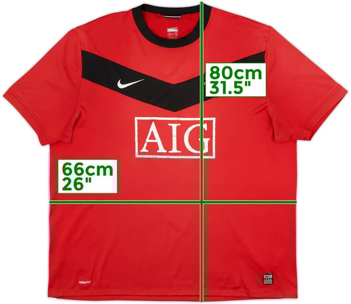 2009-10 Manchester United Home Shirt - 5/10 - (XXL)