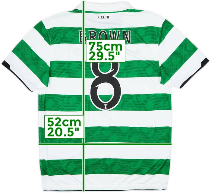 2010-12 Celtic Home Shirt Brown #8 - 5/10 - (M)